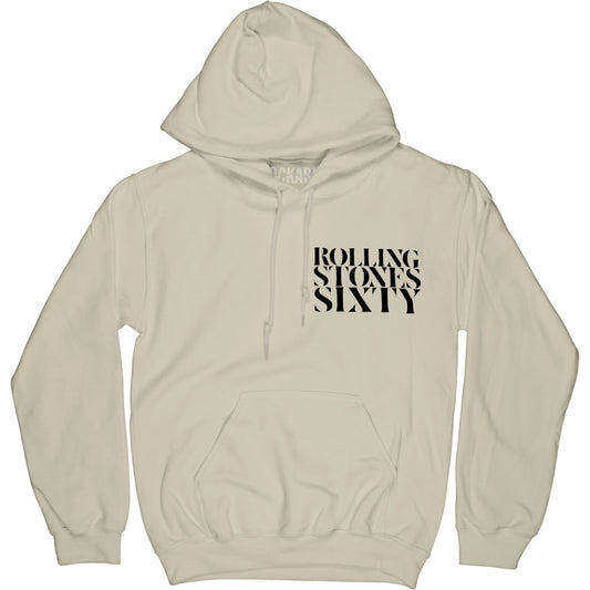 Rolling Stones Sixty Sand Hoodie Hooded Sweatshirt Front