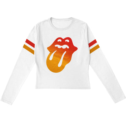 Gradient Stripes Junior LS Crop Junior Top