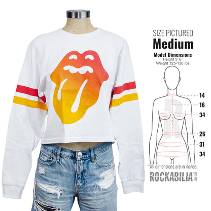 Gradient Stripes Junior LS Crop Junior Top