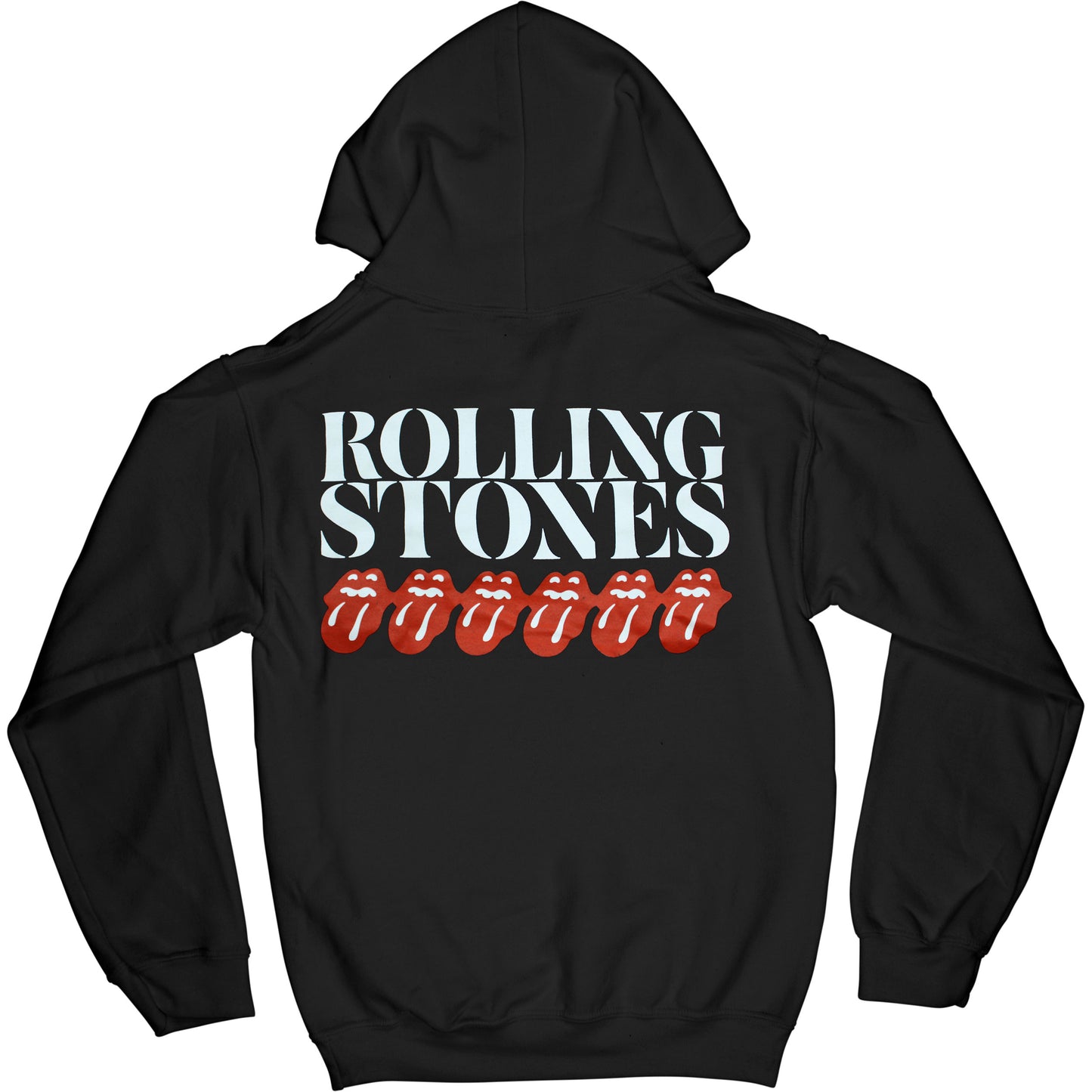 Rolling Stones Cyberdellic Tongue Black Hoodie Hooded Sweatshirt Back