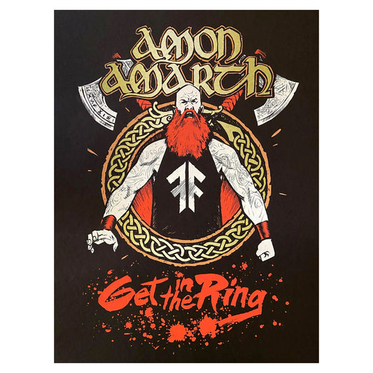 Amon Amarth Erick Redbeard "Get In The Ring" by David Witt (DWITT) Limited Screenprint Front