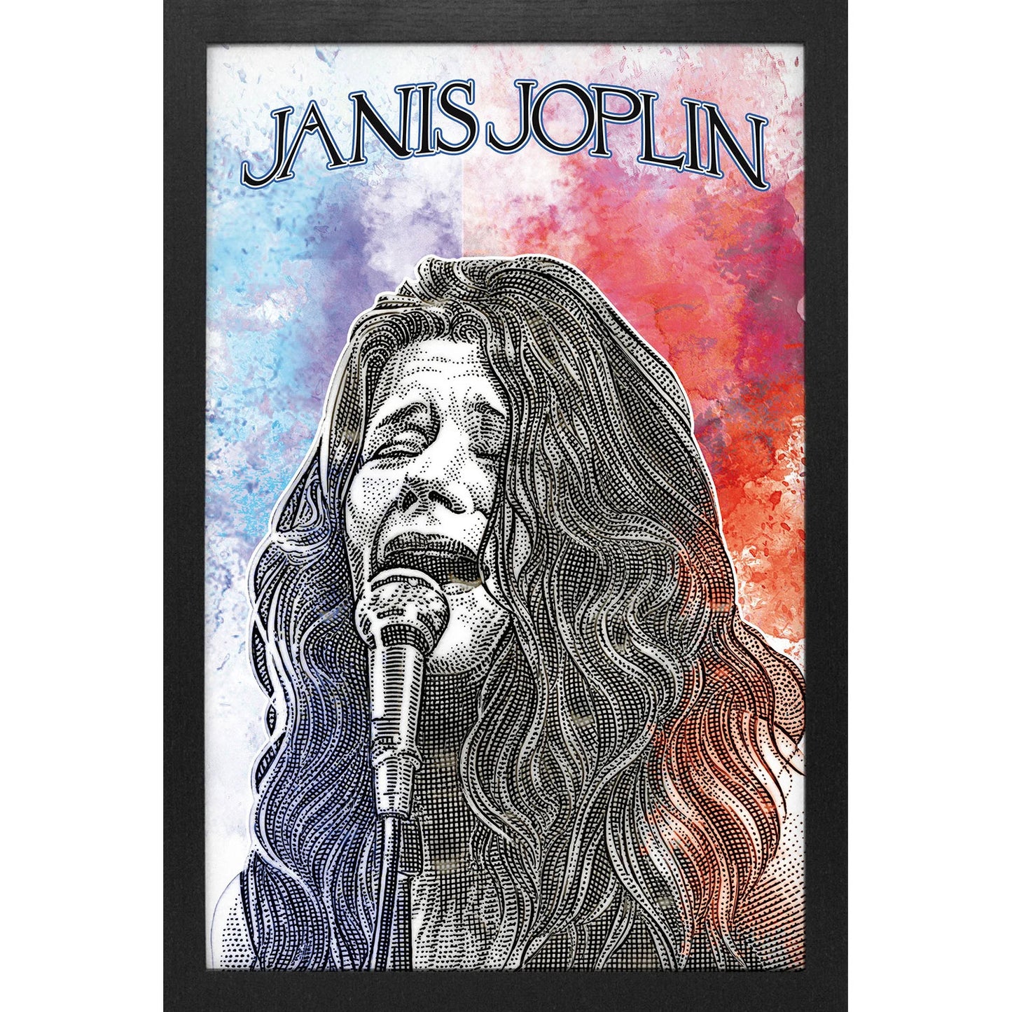 Janis Joplin Paint Framed Wall Art