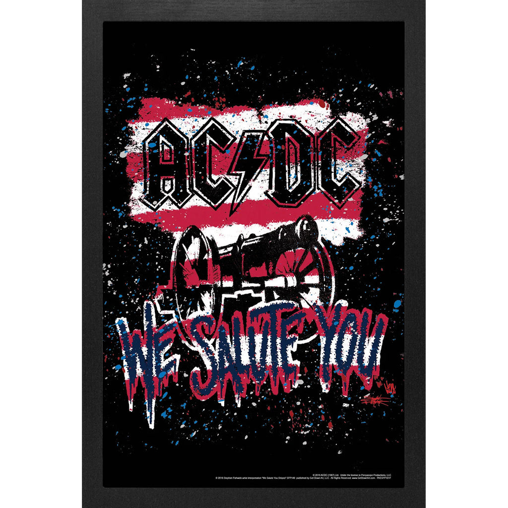 AC/DC Stephen Fiswick - We Salute You Framed Wall Art 436152 ...