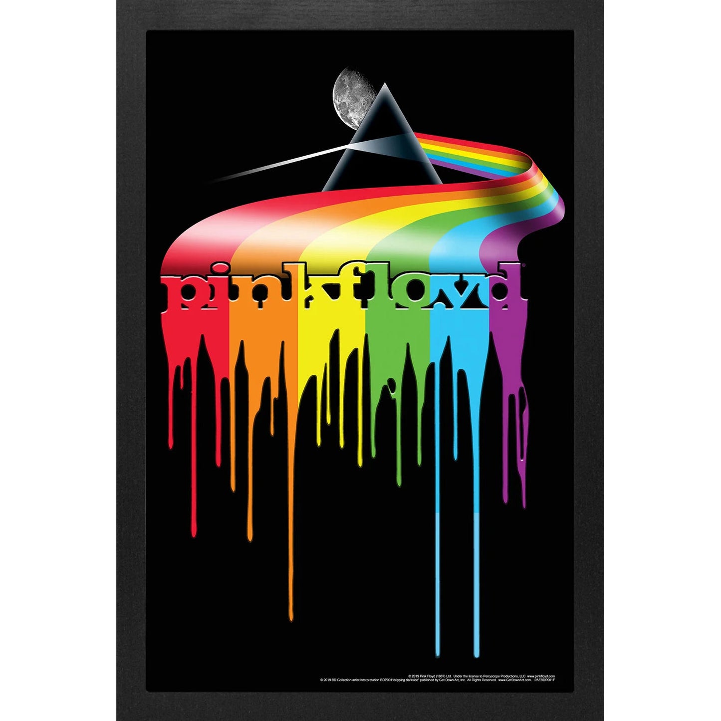 BD Collection - Dripping Darkside Framed Wall Art