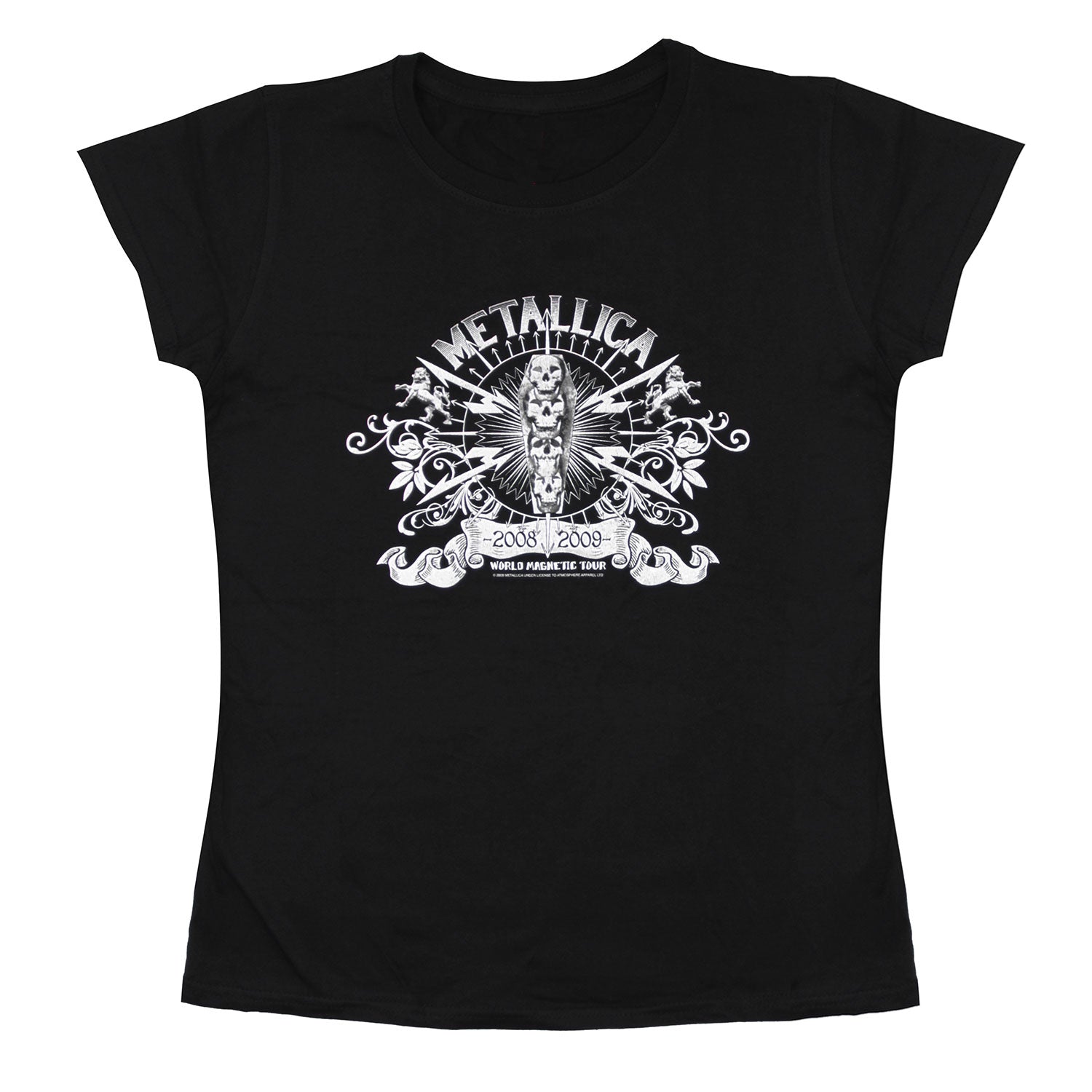 Metallica World Magnetic 08/09 Tour Junior Baby Doll Junior Top