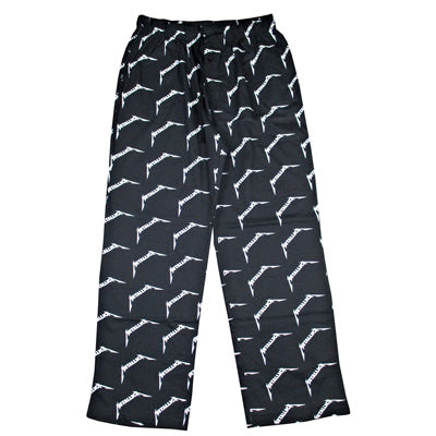 Metallica Logos All Over Print Pajama Pants Lounge Pants Front