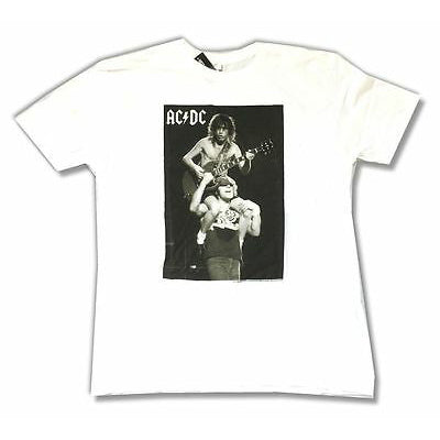 AC/DC Piggyback Classic Angus & Johnson Stage Pic T-shirt