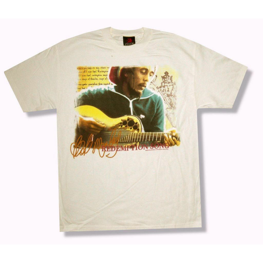 Bob Marley Green Jacket Image T-shirt Front