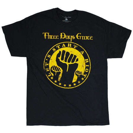 Three Days Grace Men'S Midnight Strangler T Shirt X Large Black