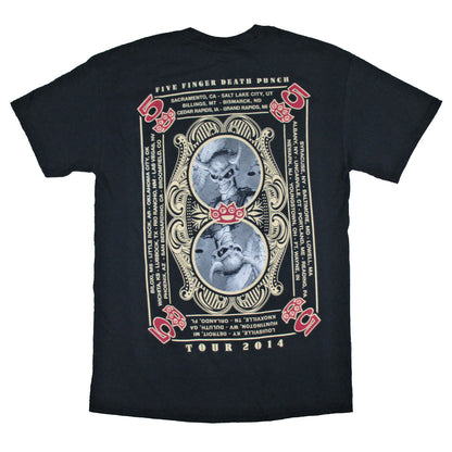 Five Finger Death Punch Card 2014 Tour T-shirt