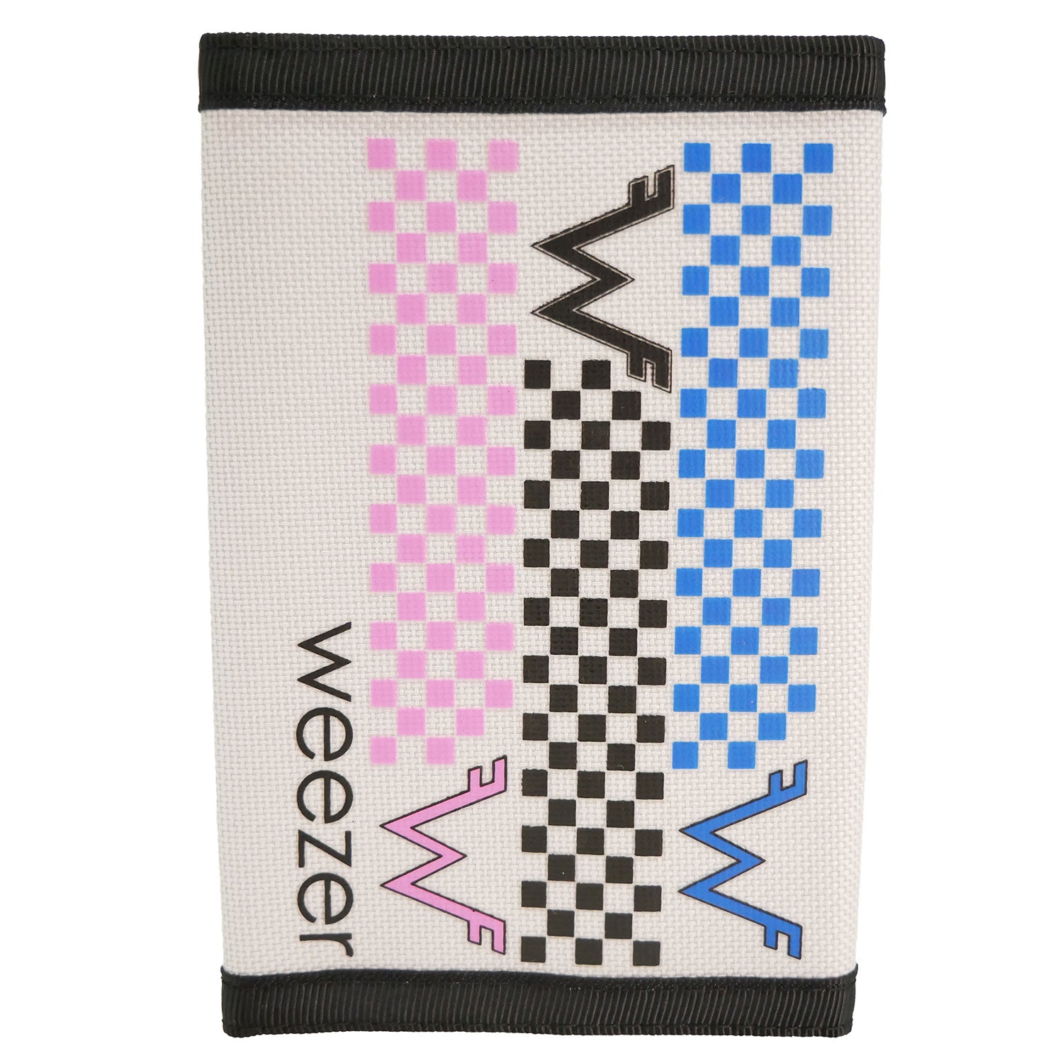 Checkered Print Canvas 8 Pocket Wallet Tri-Fold Wallet