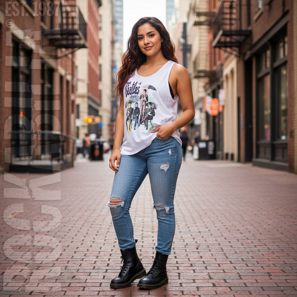 Umbrellas Juniors Crop Tank Top Womens Tank