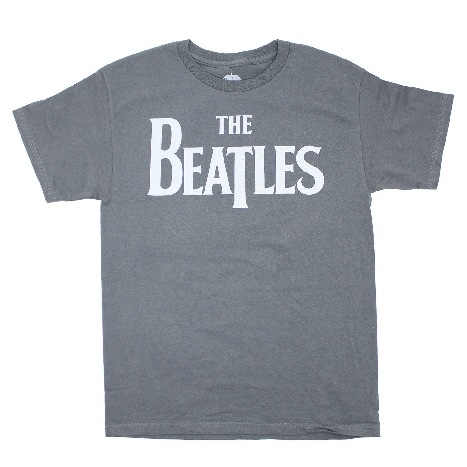 Beatles Classic Grey Drop T Logo on Dark Grey Shirt T-shirt Front