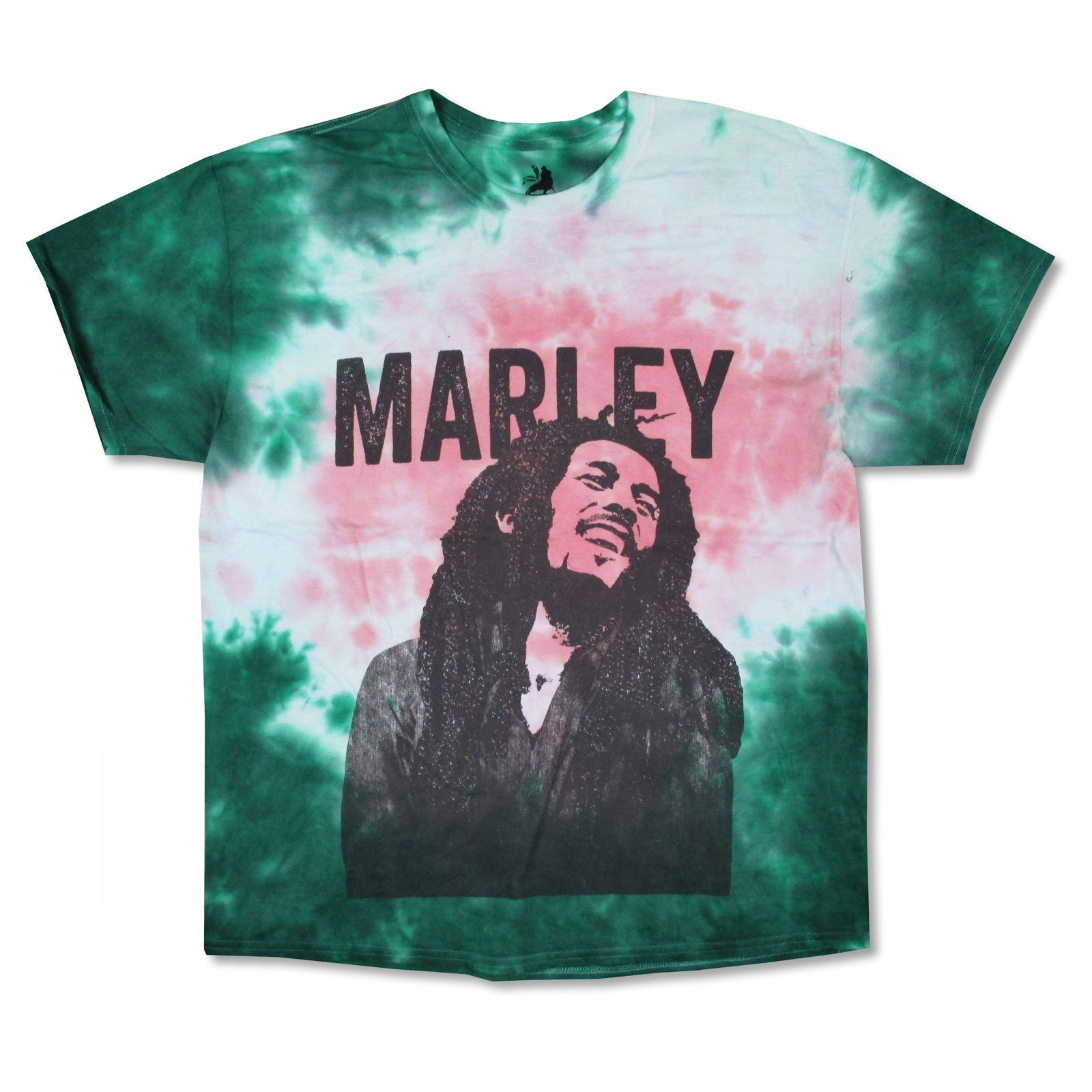 Bob Marley Smile Green Pink Tie Dye T-shirt 436960 | Rockabilia