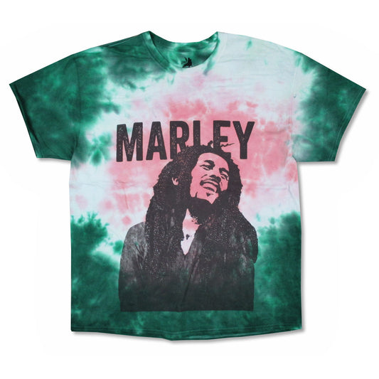 Smile Green Pink Tie Dye T-shirt