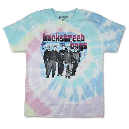 Backstreet Boys Globe Pastel Tie Dye T-shirt