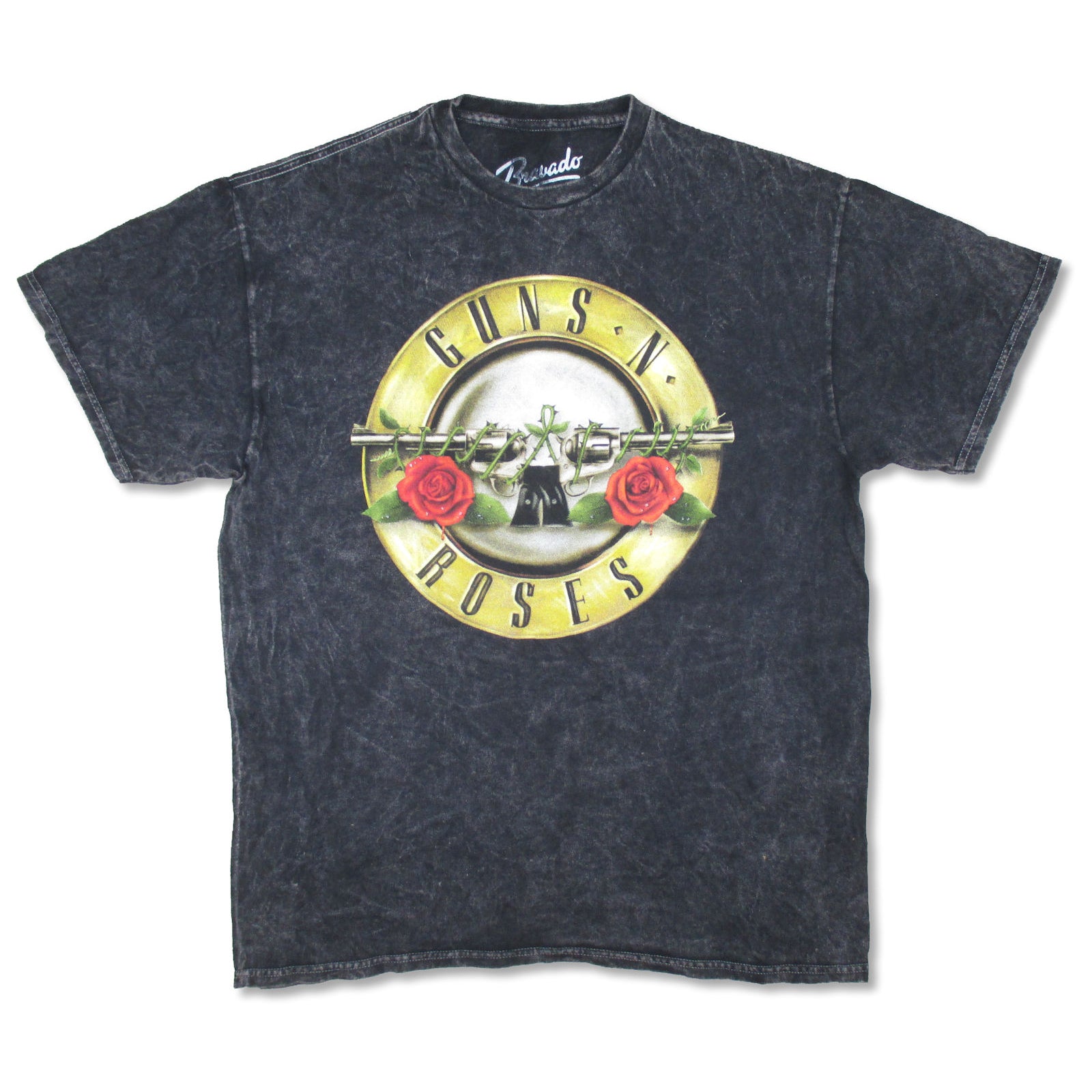 Guns N Roses Distressed Bullet Stonewashed T-shirt Front