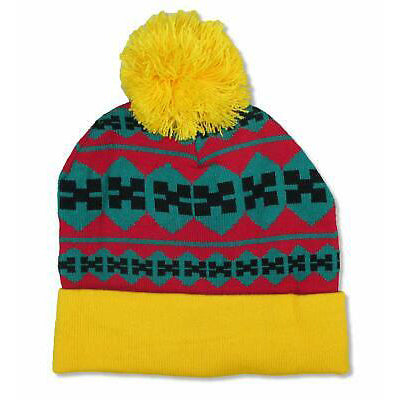 Guns N Roses Holiday Green Knit Beanie Beanie Back