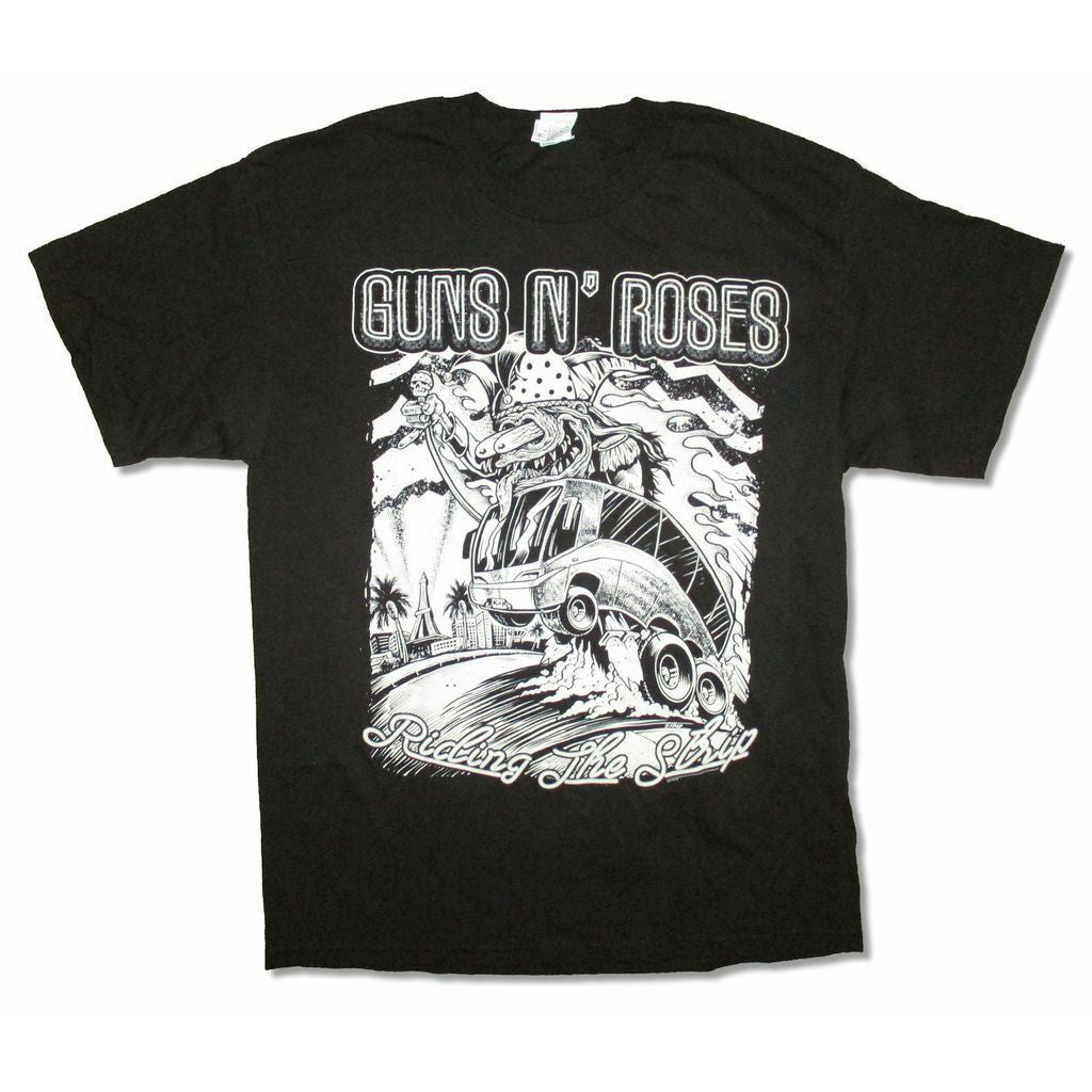 Guns N Roses Riding The Strip T-shirt Front