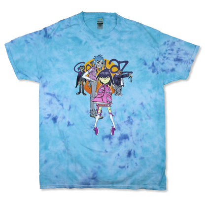 Gorillaz Orange Circle Logo Tie Dye T-shirt Front