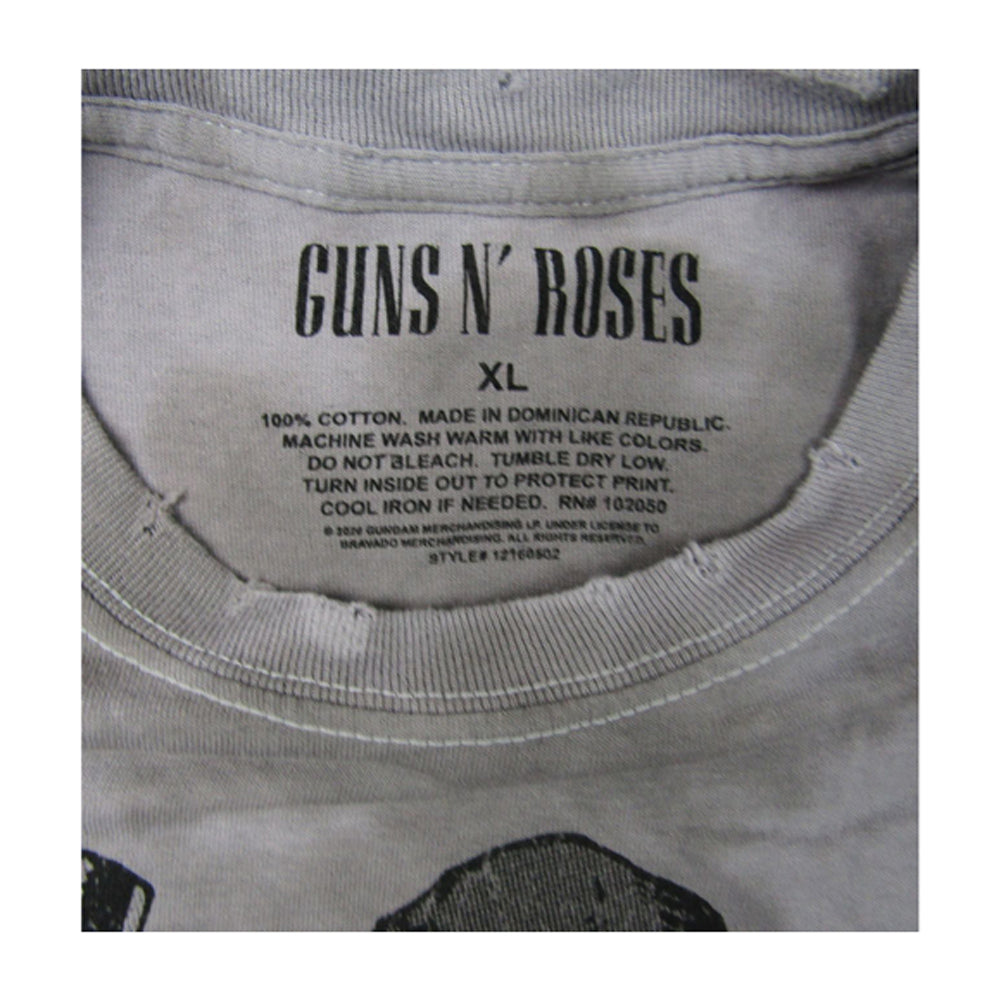 Guns N Roses Trio Distressed 3 Skulls Tie Dye T-shirt Back