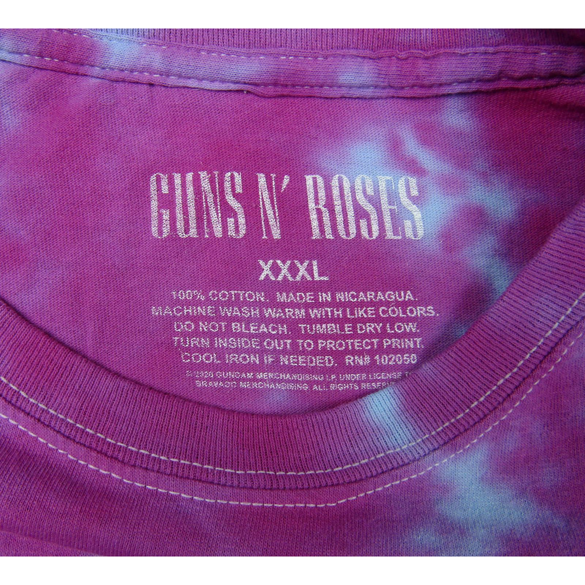 Guns N Roses Blue Purple Tie Dye T-shirt Back