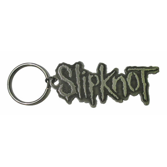 Slipknot Silver Logo Chrome Metal Keychain Plastic Key Chain