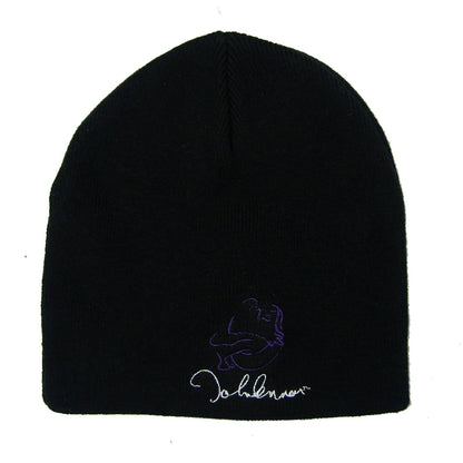 Peace & Love Black Beanie Hat Beanie