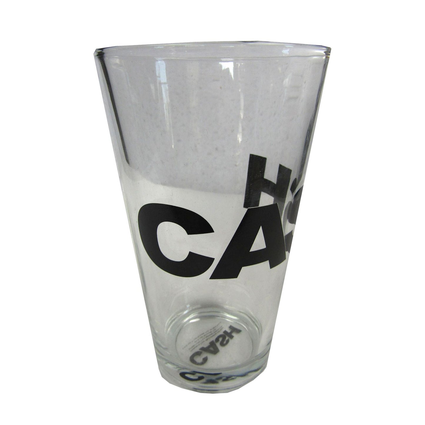 Johnny Cash Black Logo Glass Pint Glass Pint Glass Back