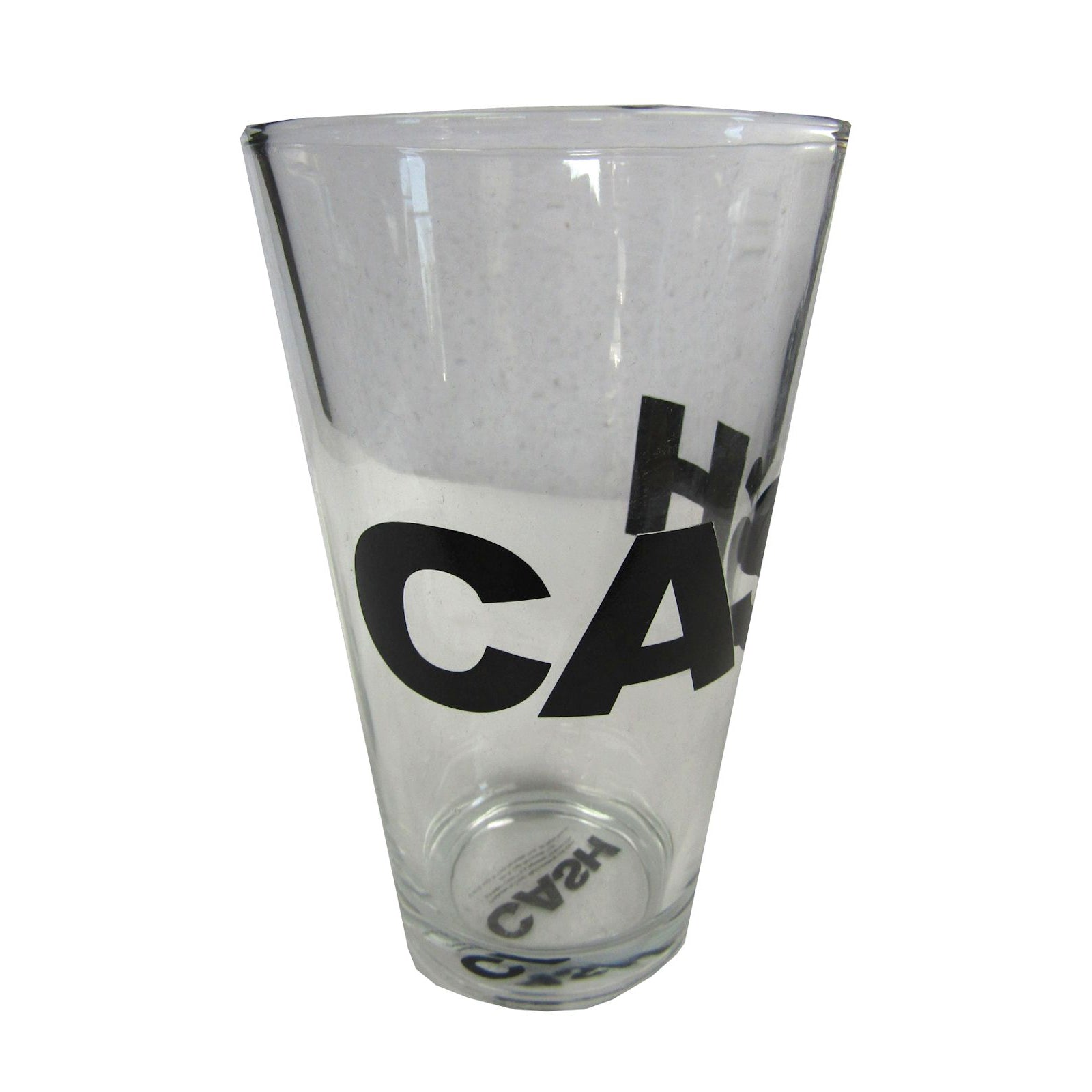 Johnny Cash Black Logo Glass Pint Glass Pint Glass Back