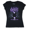 Purple Never Say Never Youth Girls Childrens T-shirt