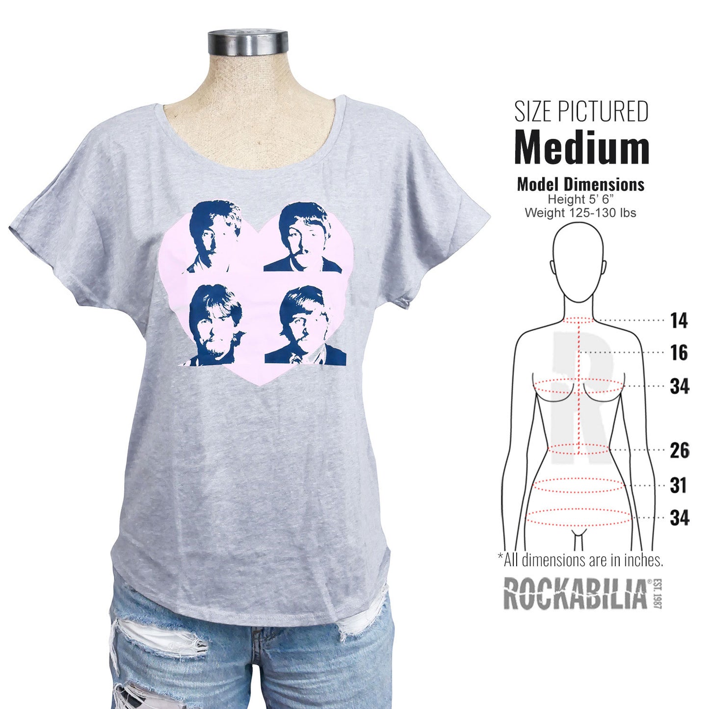 Pepper Heart Heather Dolman Junior Top