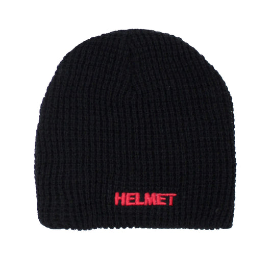Helmet Red Logo Waffle Beanie Beanie