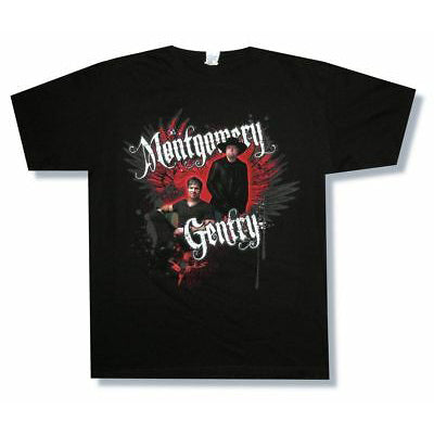 Montgomery Gentry Wings Pic 2011 Tour ND-KY T-shirt Front