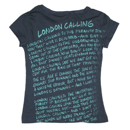 Clash London Calling Lyrics Girls Youth Childrens T-shirt Back