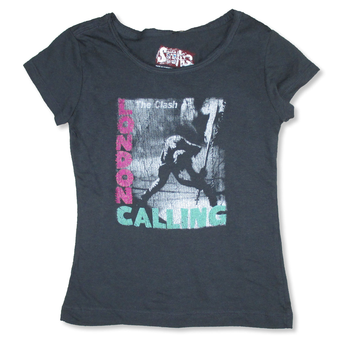 Clash London Calling Lyrics Girls Youth Childrens T-shirt Front