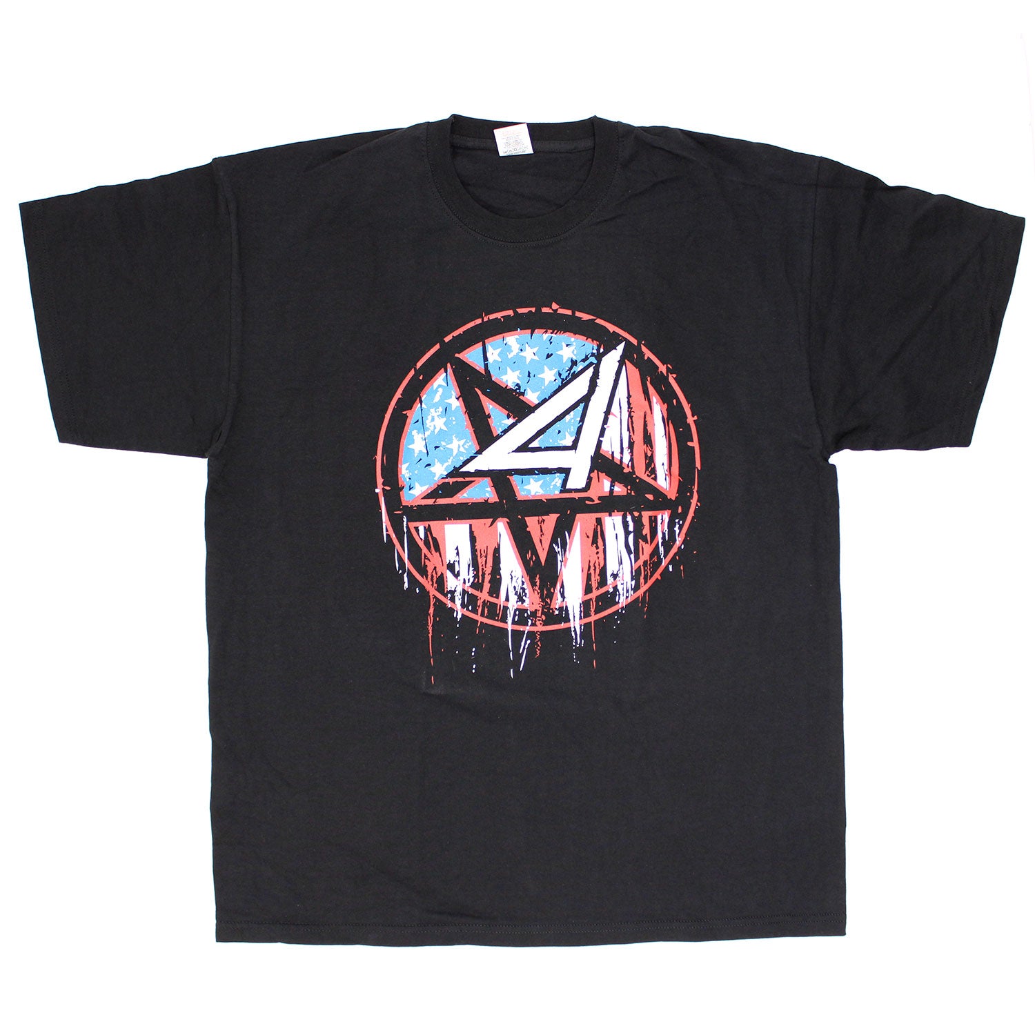 Flag Pentragram Mosh Warning Sign T-shirt