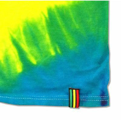 Bob Marley Bust Image Tie Dye Tank Top Mens Tank Back