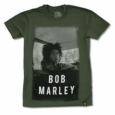 Bob Marley In Car T-shirt Front