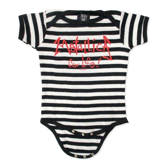 Metallica For Life Striped Jumper Bodysuit Front