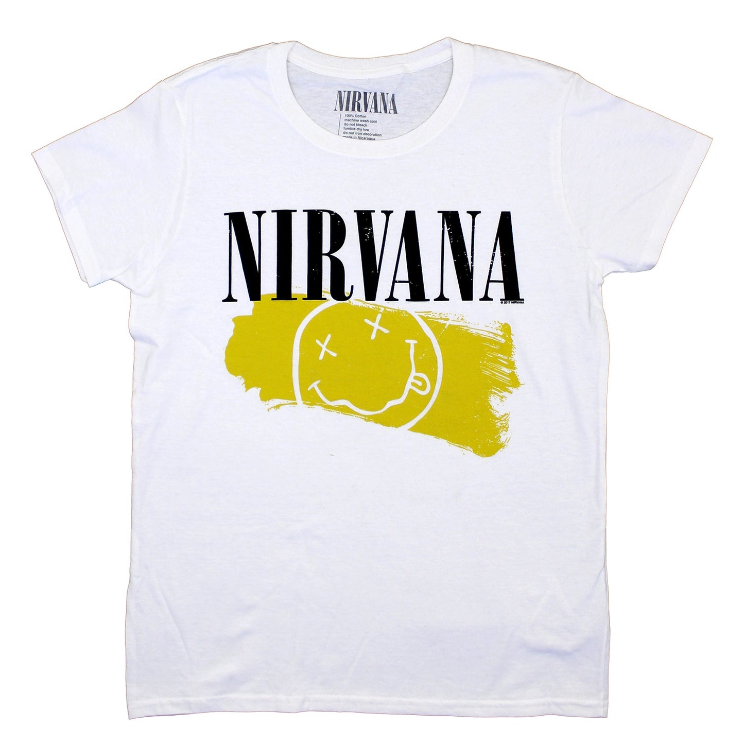 Nirvana Painted Smile Brush Stroke T-shirt