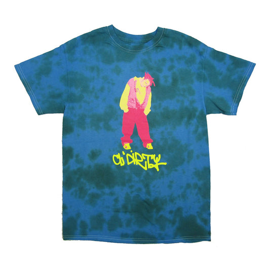 Ol' Dirty Bastard Odb Neon Portrait Blue Green Tie Dye T-shirt