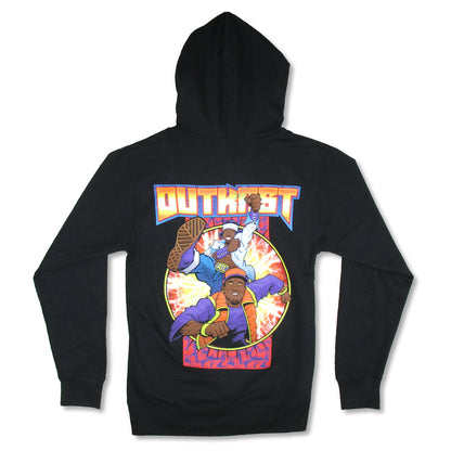 Kick Illustration Pullover Hoodie Hooded Sweatshirt