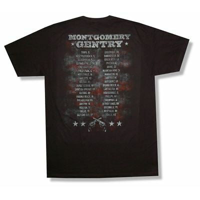 Montgomery Gentry Crossed Guns Tour CA-NV T-shirt Back