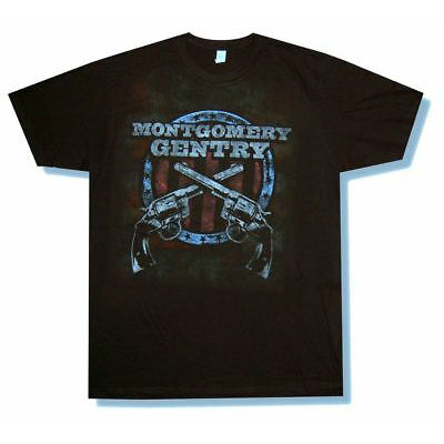 Montgomery Gentry Crossed Guns Tour CA-NV T-shirt Front