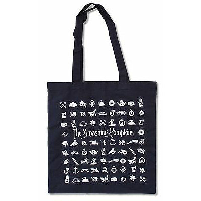 Symbols Navy Blue Tote Bag (14" Wide By 15" Tall) Wallets & Handbags