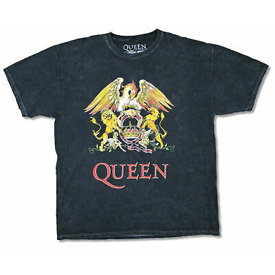 Queen Crest On Acid Wash T-shirt Front