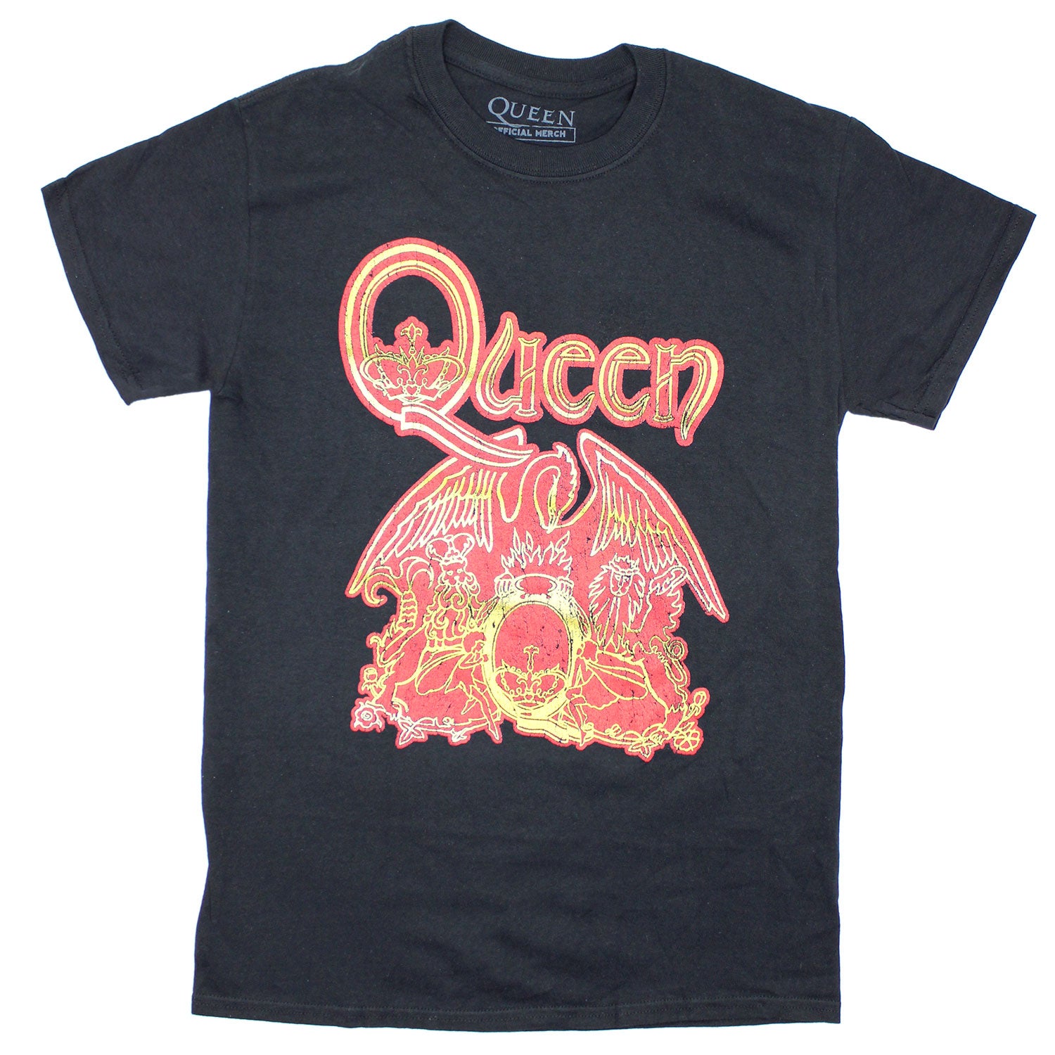 Queen Red Crest Emblem Logo T-shirt