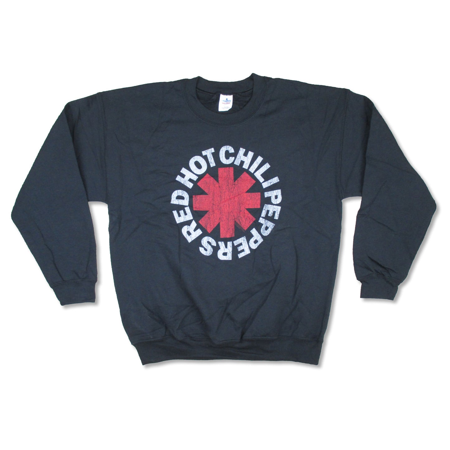 Red Hot Chili Peppers Distressed Asterisk Black Crewneck Sweatshirt Sweatshirt