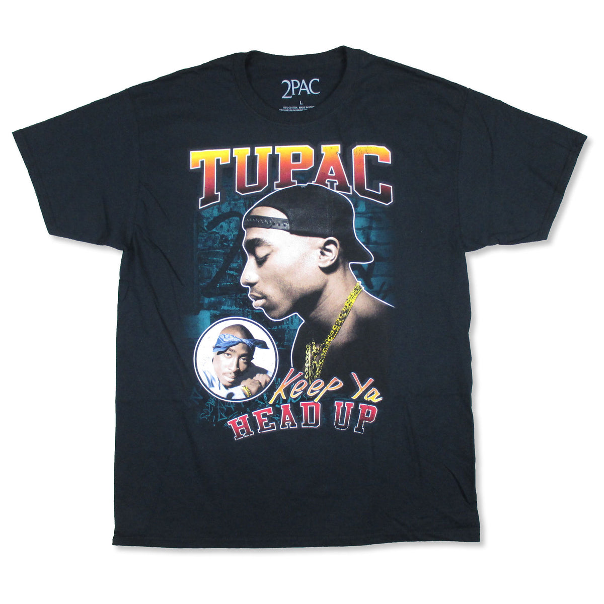 Tupac Keep Ya Head Up T-shirt Front